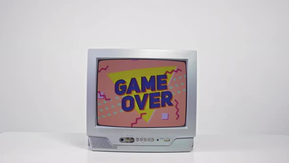 Vintage TV Television GAME OVER. 