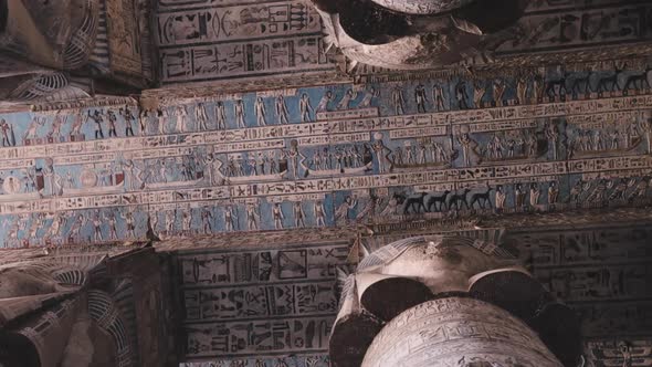 Painted Ceilings In The Temple Of Dendera