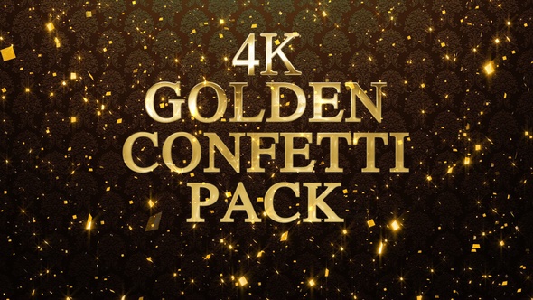 4k Golden Confetti Pack