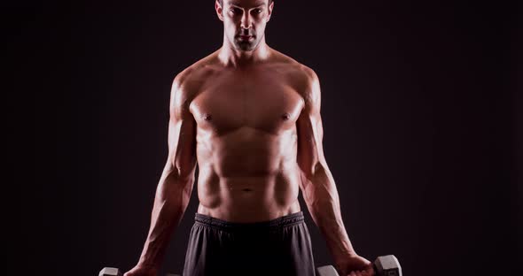 Athletic Male Fitness Training Workout