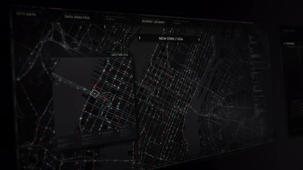 High tech network software has identified the position of the target signal alt