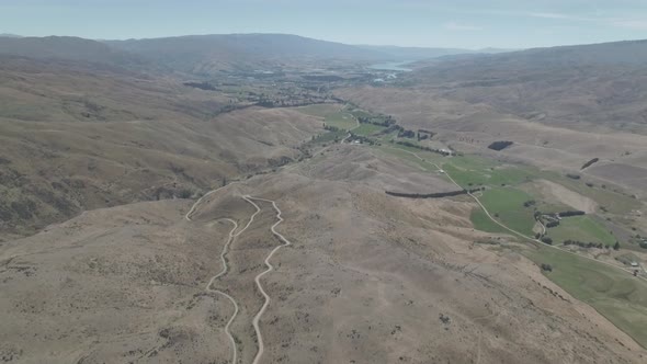 Scenic aerial panorama in New Zealand