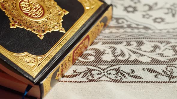 Quran Book Closeup Praying Islamic Religion