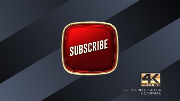 Subscribe Rotating Sign 4K