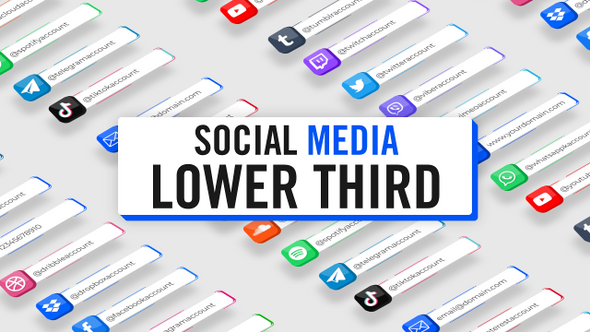 3D Social Media Lower Thirds alt