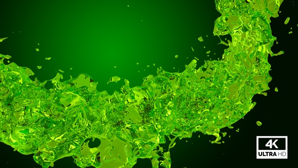 Twisted Green Water Splash V4