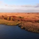 Aerial Shot Flying Over Dnipro River in Kherson Showing Reed - VideoHive Item for Sale