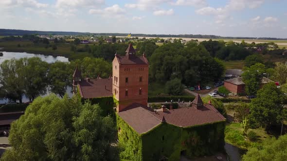 Aerial View of Historical and Cultural Complex Radomyshl Castle