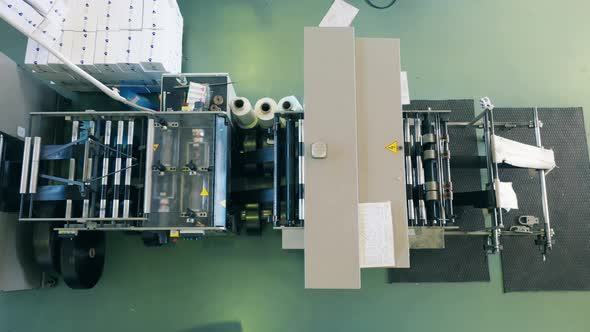 Plastic Bag Production Line. Top View