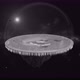 Vintage flat Earth in cosmos. VHS of retro flat Earth rotating in space. Disc-shaped planet - VideoHive Item for Sale