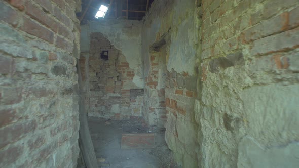 Inside an abandoned house