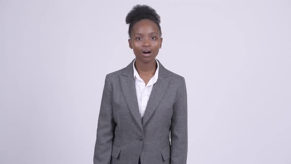 Young Stressed African Businesswoman Getting Bad News