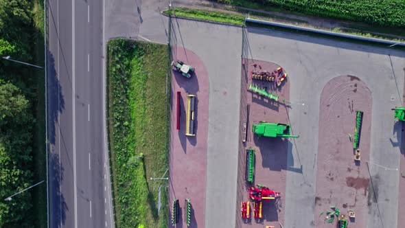 Agricultural Equipment in the Exhibition Warehouse