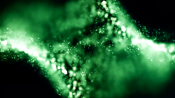 Green bokeh particles glitter awards dust