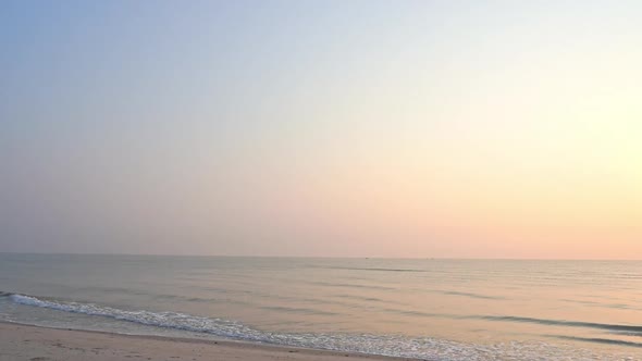 Beautiful sunset on the tropical beach and sea