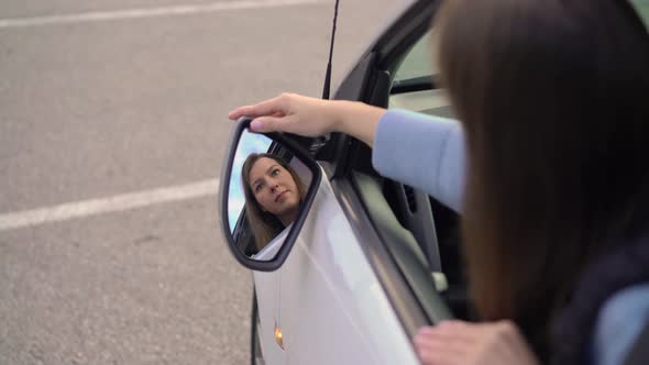 Broken Off Side Rearview Mirror on Car