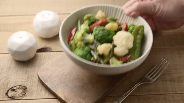 Baked vegetables for lunch