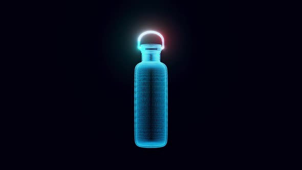 Steel Water Bottle Hologram Hd