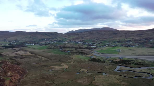 Aerial View of Beefan Townloand in Glencolumbkille in County Donegal Republic of Irleand