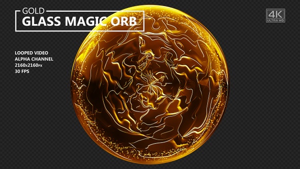 Gold Glass Magic Orb