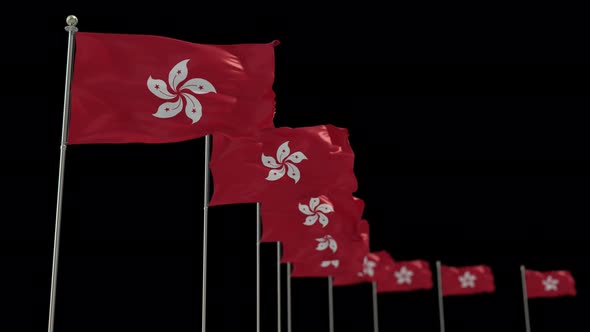 Hong Kong  Row Flag With Alpha alt