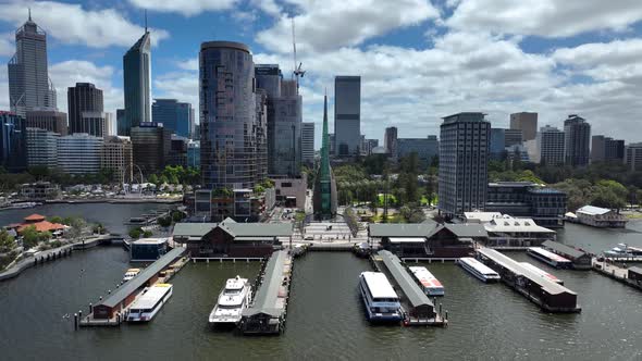 4K Perth CBD Drone Day