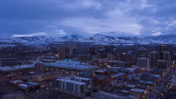 Salt Lake City Downtown in Winter