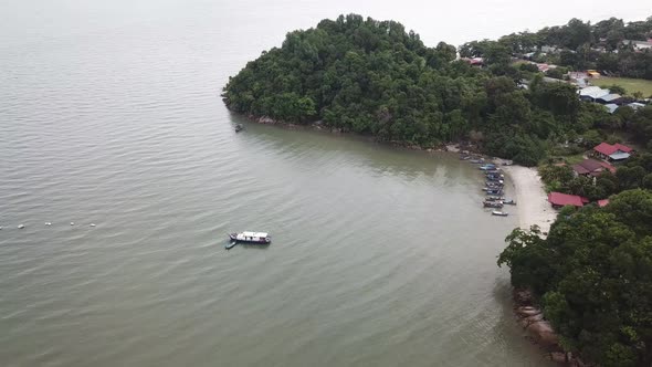 Coastal fishing village at Gertak Sanggul