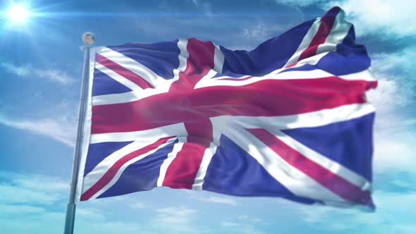 4K 3D United Kingdom Flag