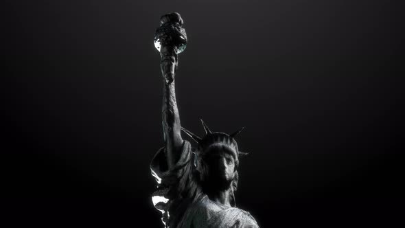 Cinematic Statue of Liberty Black