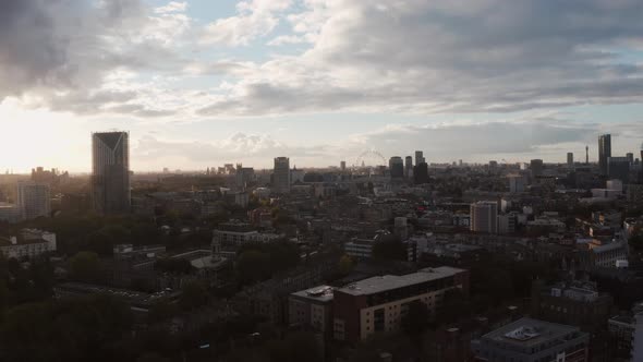 Aerial View of City of London United Kingdom