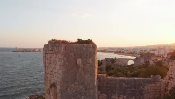 Ancient Girl Fortress In Kizkalesi, Turkey