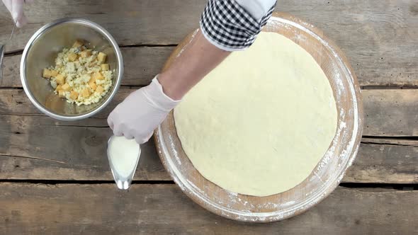 Pizza Preparation Top View