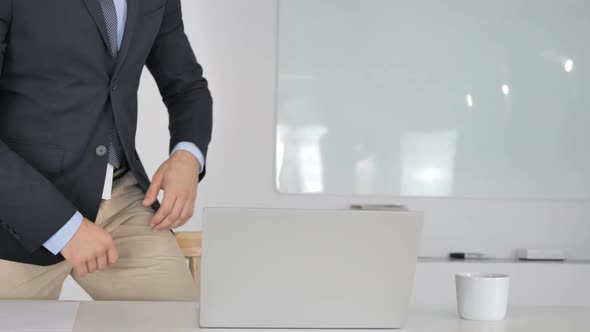 Businessman Coming Office for Work