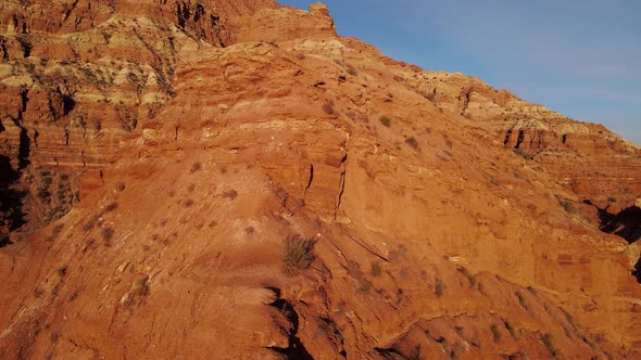Aerial shot of the amazing rock formations on southern Utah.