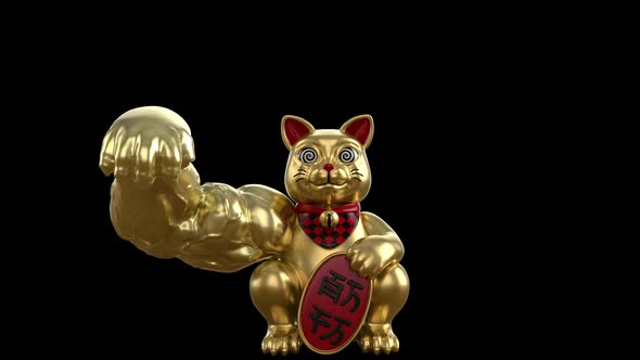 A LUCKY CAT WITH MUSCLE ARM FULL HD
