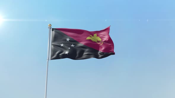 Papua New Guinea Flag  alt