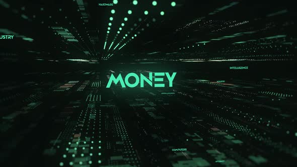 Sci Fi Digital Data Word Money alt