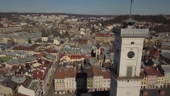 Central City Hall in the Tourist Center of Lviv