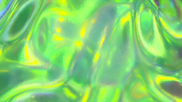 Surface of Liquid Soap with Changing Rainbow Holographic Colours