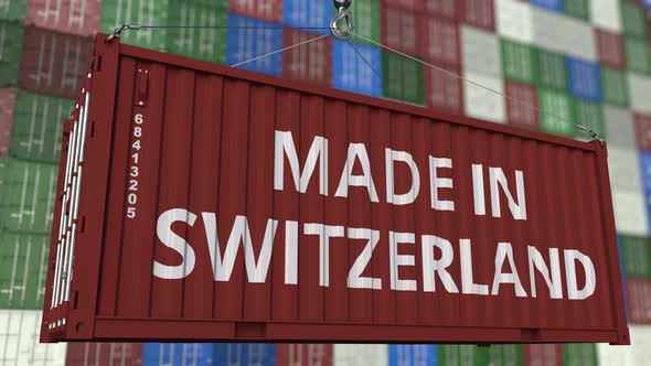 Loading Container with MADE IN SWITZERLAND Caption