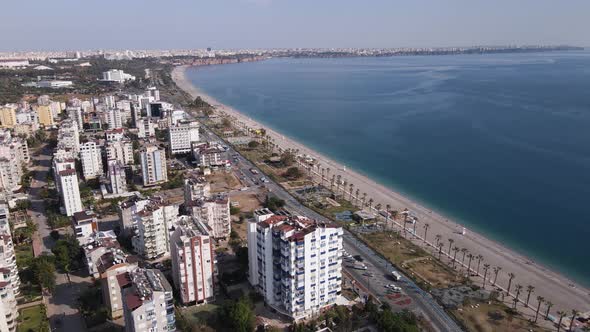 Antalya, Turkey - a Resort Town on the Seashore. Aerial View