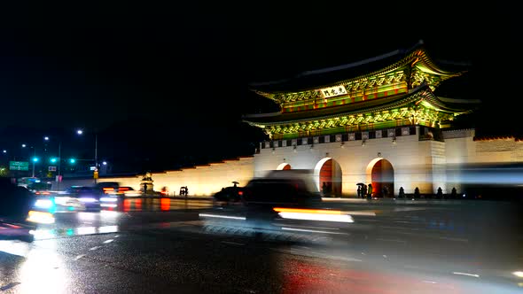 Beautiful gyeongbokgung palace in Seoul South Korea