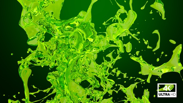 Green Water Jet Stream Splash V2