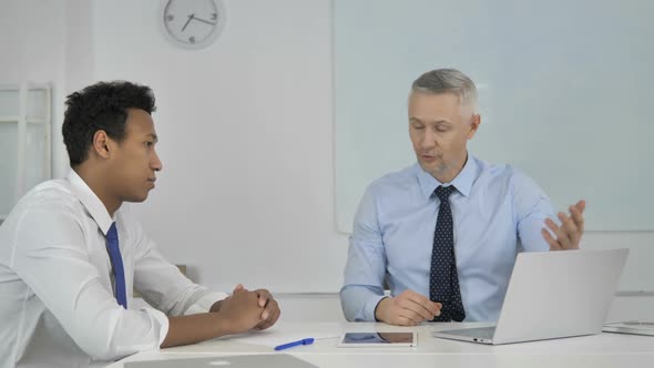 Angry Businessmen Arguing During Meeting Business Problem