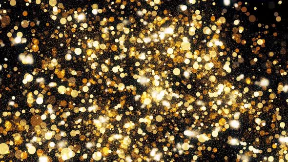 Golden Christmas Glitters 4k