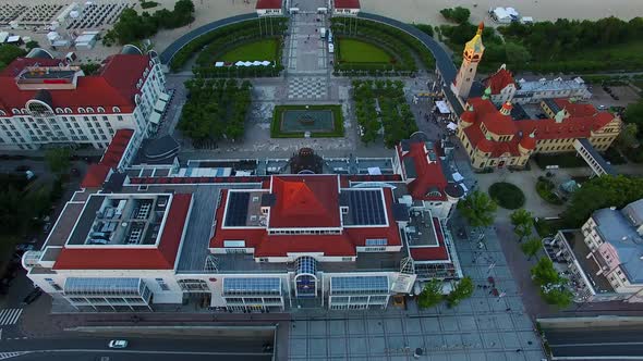 Aerial view of the cityscape of Sopot, Poland