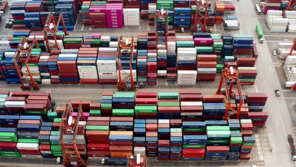 Cargo Container Port in Hong Kong