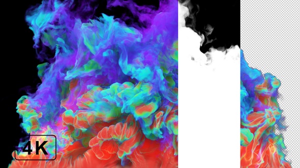 Rainbow Colorful Rising Smoke alt