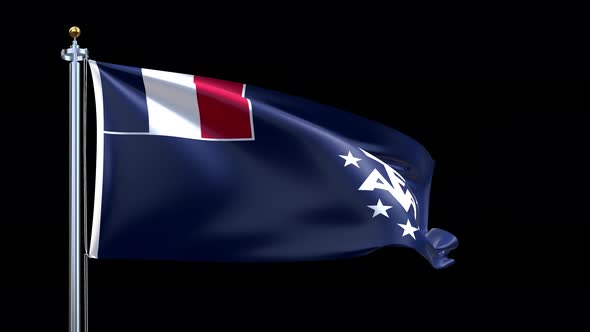 French Southern And Antarctic Lands Waving Flag